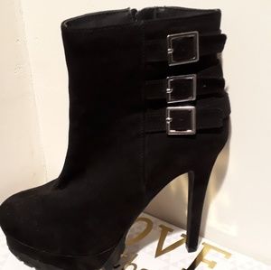 booties, ankle boots high heel boots black